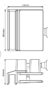 Atlantic- 90 Deg Glass to Glass Pool Fence Latch - BLACK - Internal